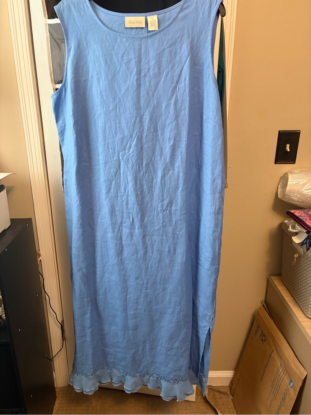 Studio Works Sky Blue Sleeveless Maxi Dress